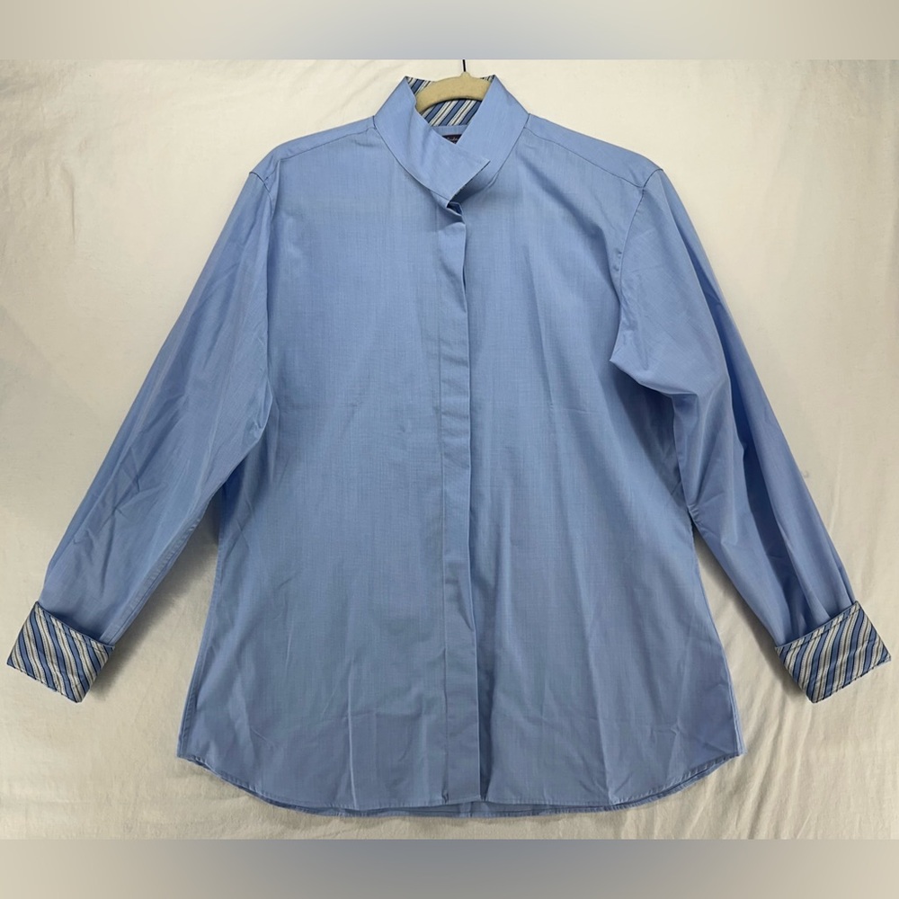 Essex Classics Performance Collection Women's Show Shirt Equestrian‎ Blue 42